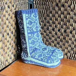 New Eddie Bauer Knit Slipper Booties One Size